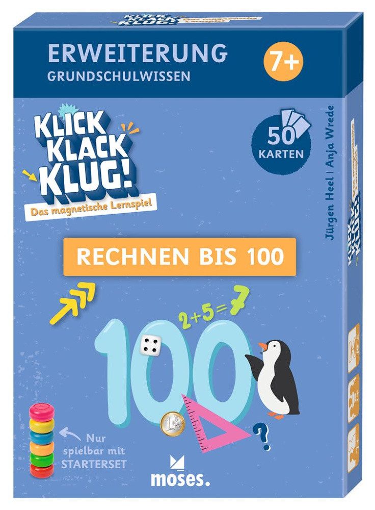 Moses. Verlag Spiel Klick Klack Klug Kartenset Rechnen bis 100 ab 7 Jahren