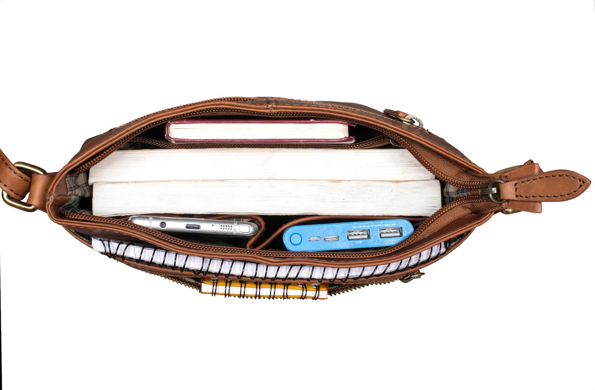 Benthill Umhängetasche Damen Echt Leder Handtasche Schultertasche Tasche Vintag Umhängetasche, Schultergurt / Umhängegurt Reißverschlussfach – Bild 3 von 5