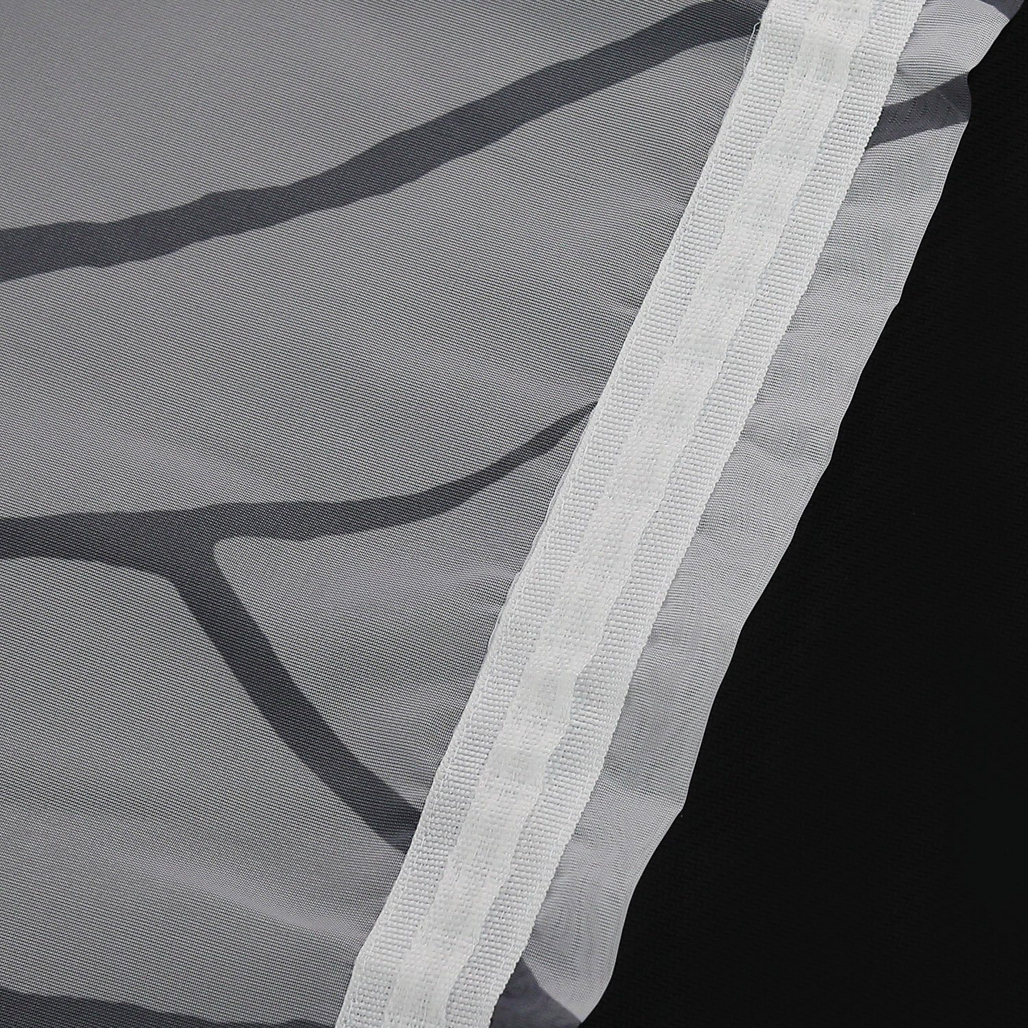 transparent, St), Kräuselband Wohnzimmer Weiß-grau (1 Gardine, Dekovorhang Muster, für Joyswahl, Baumzweige mit