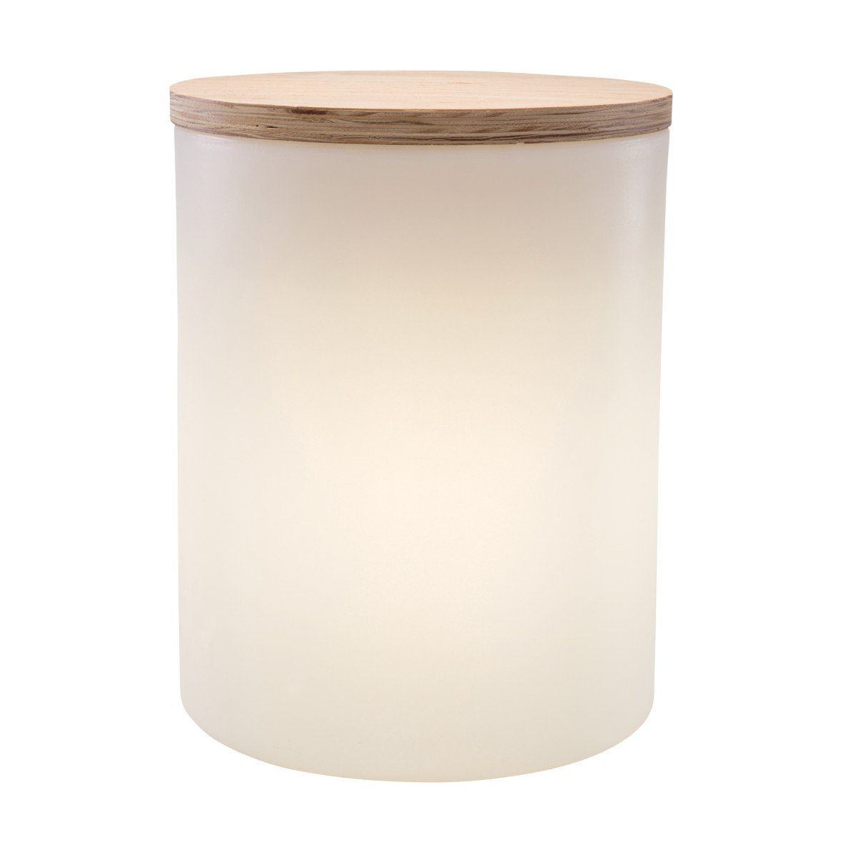 Warmweiß, wechselbar, LED design White 8 Outdoor weiß Drum, für und LED Gartenleuchte Shining In- seasons WW,