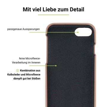 Artwizz Smartphone-Hülle Leather Clip, Schutzclip aus leicht genarbtem Echt-Leder, Beige, iPhone Xs, iPhone X