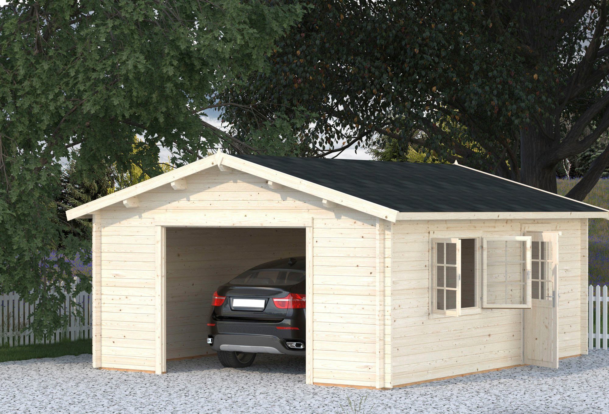 Palmako Garage Irene/Roger, transparent BxTxH: 514x598x287 cm, Tor, ohne