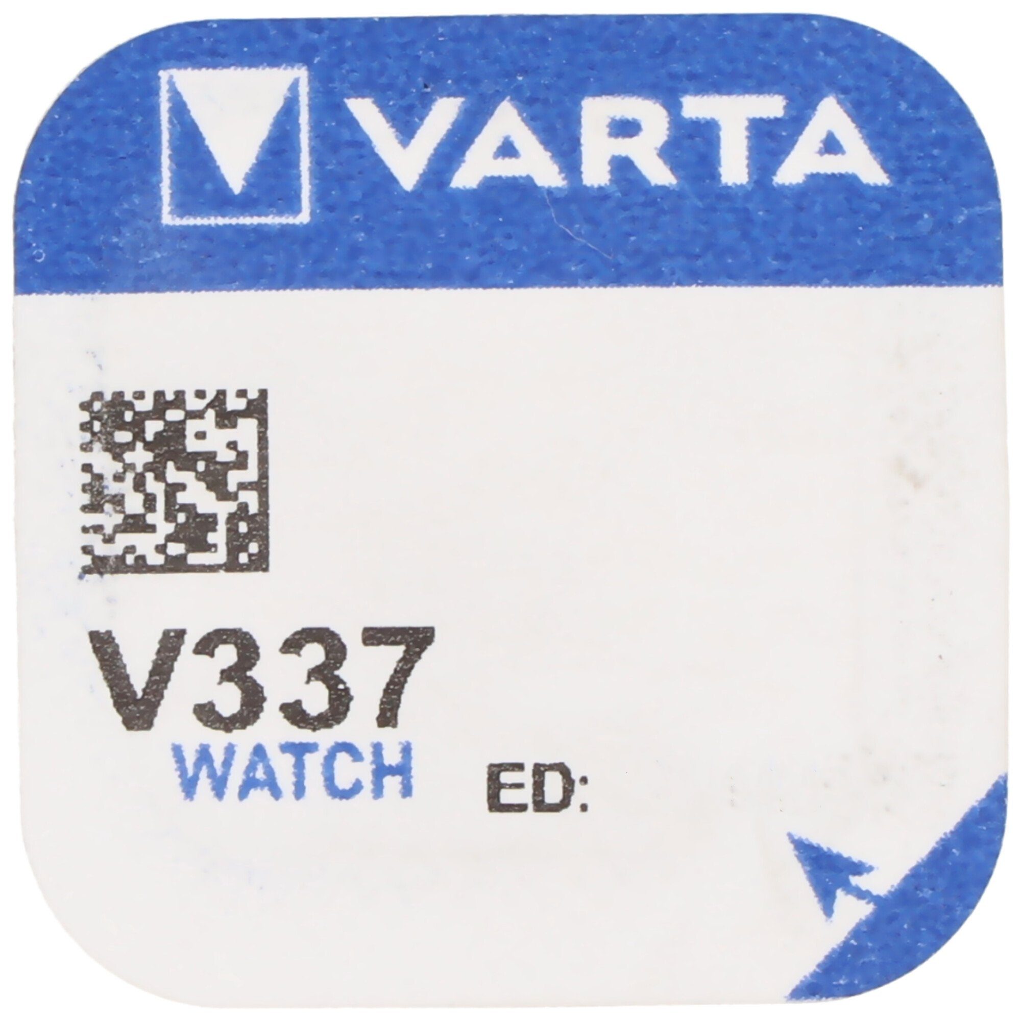 VARTA 337, Varta V337, SR416SW Knopfzelle für Uhren etc. Knopfzelle, (1,6 V)