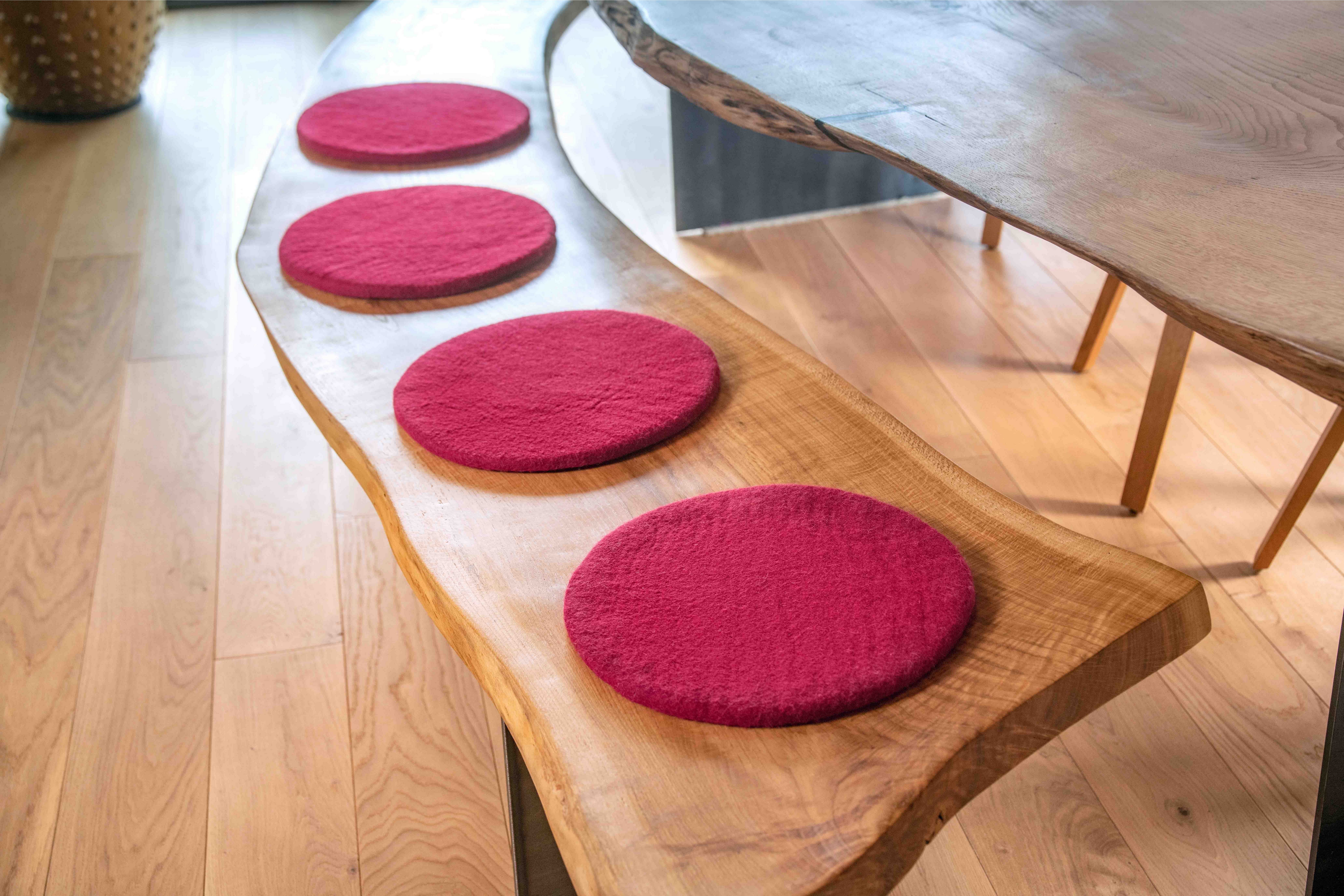 Sitzkissen-Set rund, rot, 6 Stk. - Teppiche und Spielinseln