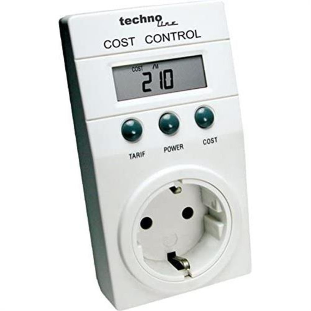 technoline Cost Control Energiekostenmessgerät Stromadapter, Stromverbrauchszähler, Stromzähler, Digital