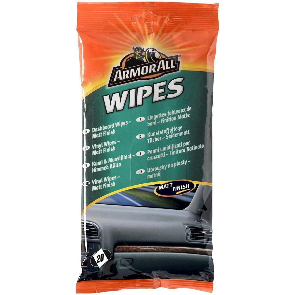 Armor All Armor All Wipes Kunststoff Pflegetücher seidenmatt 20 Tücher (1er Pack Reinigungstücher