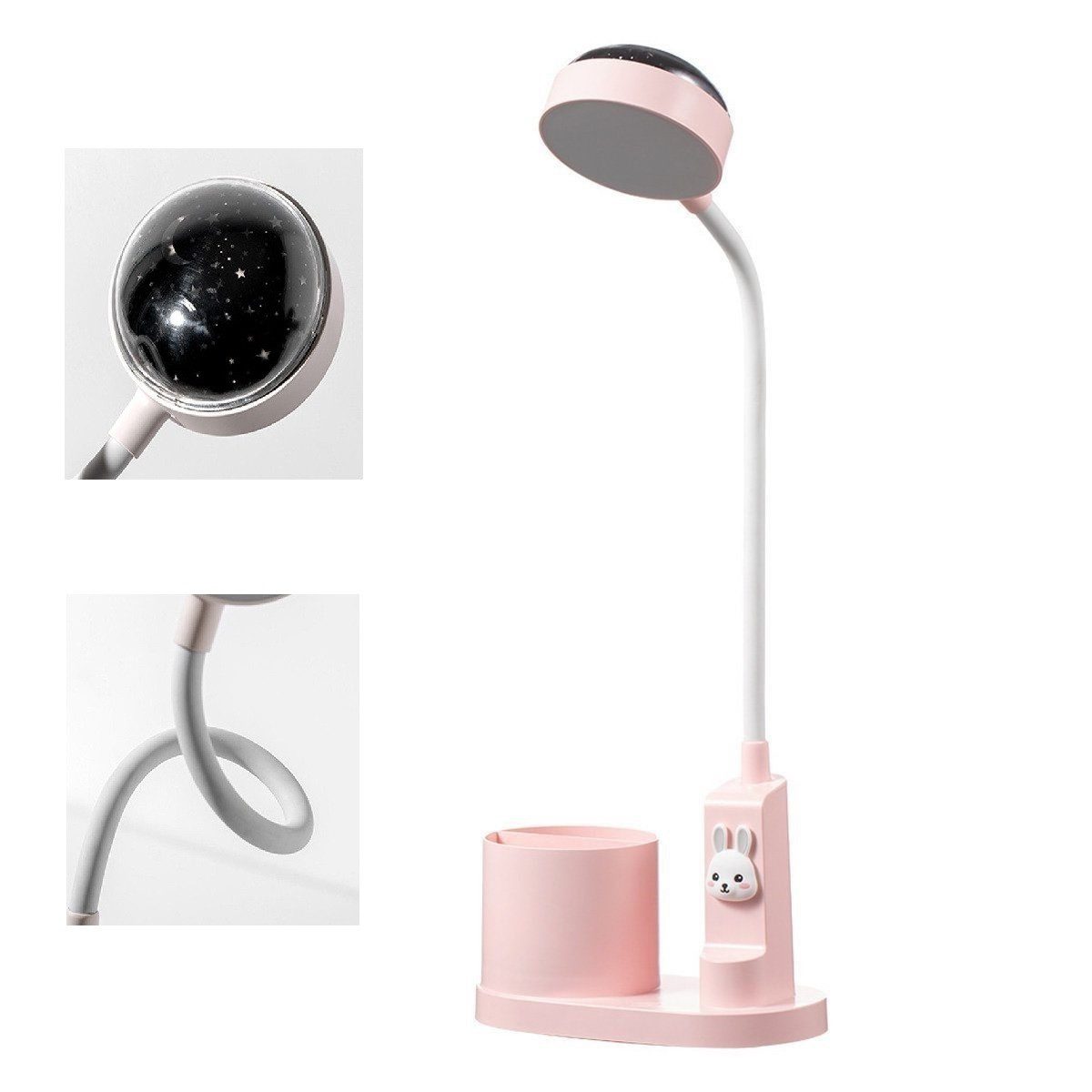 Welikera LED Schreibtischlampe LED-Stifthalterleuchte, dimmbare Projektion günstig online kaufen