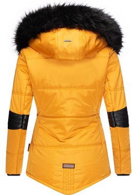 Navahoo Winterjacke Nirvana edle Steppjacke m. schwarzem Kunstpelzkragen