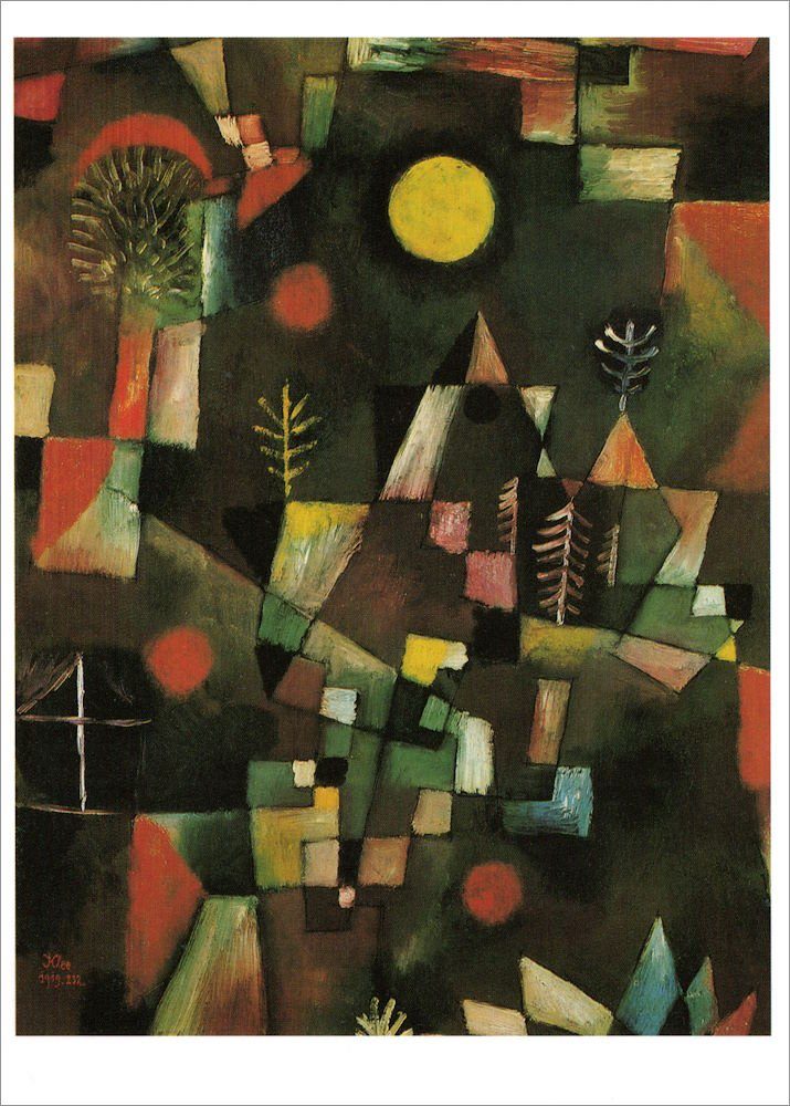 "Der Postkarte Vollmond" Kunstkarte Klee Paul
