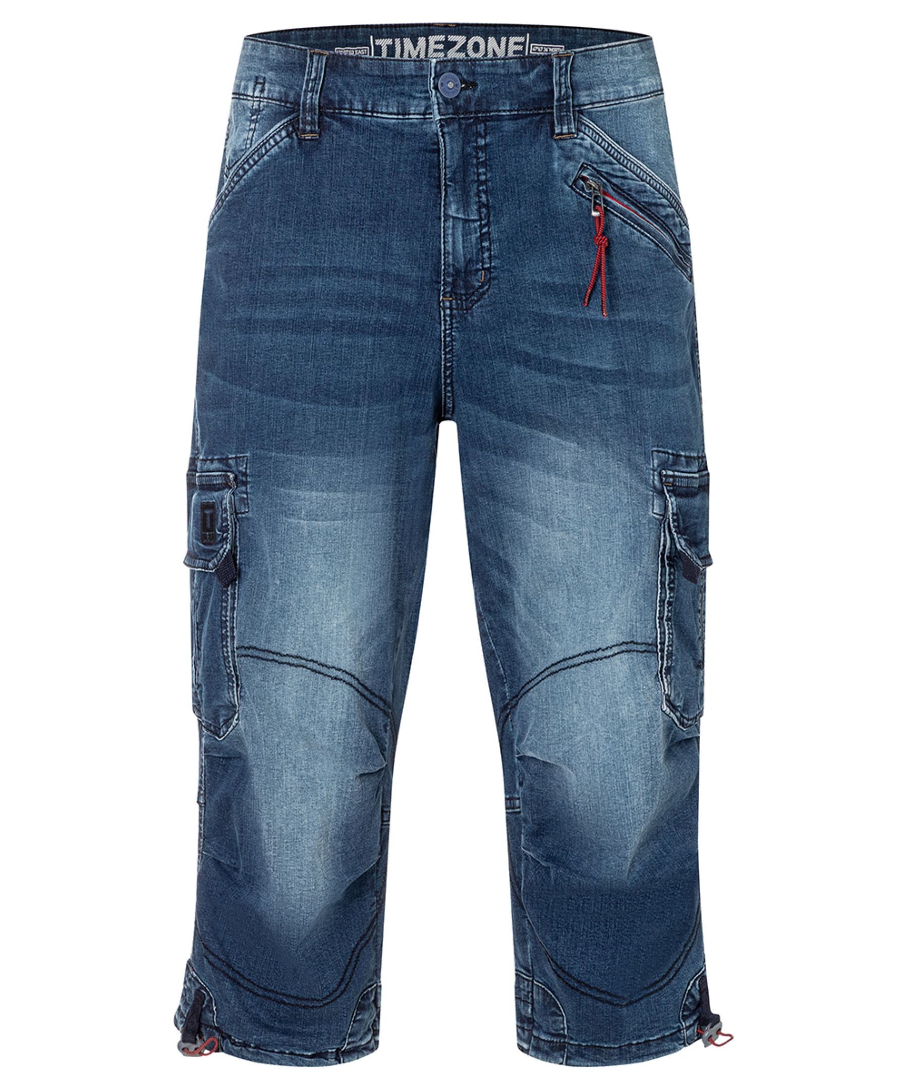TIMEZONE Jeansshorts Casual Cargo normale Bundhöhe Zip-Fly (1-tlg) Loose MilesTZ Short