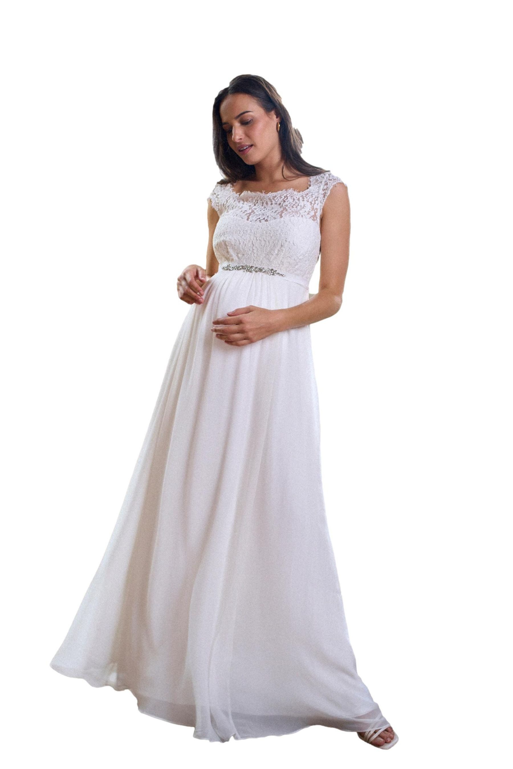 Seraphine Brautkleid Seraphine Umstands-Brautkleid mit Spitzenoberteil (1-tlg)