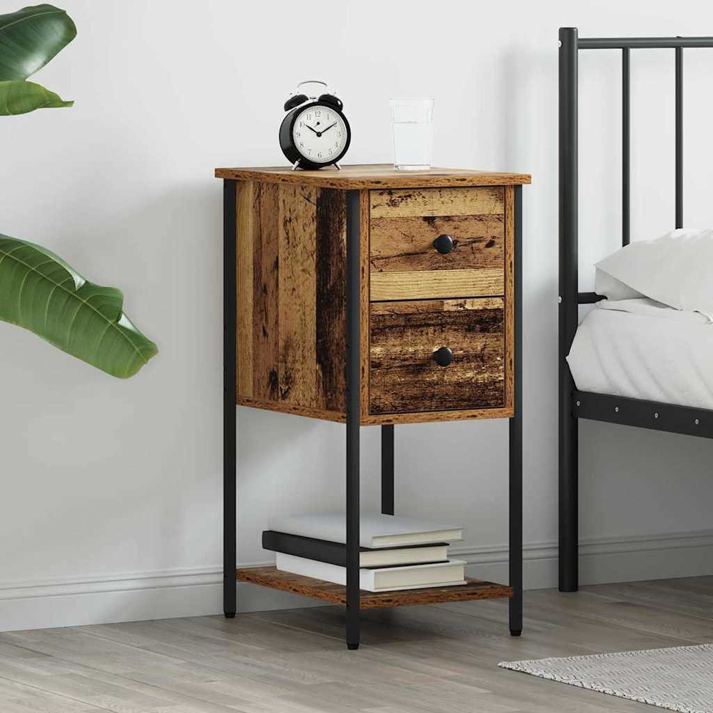 vidaXL Nachttisch Nachttisch Altholz 32 x 42 x 70 cm Holzwerkstoff (1-St)