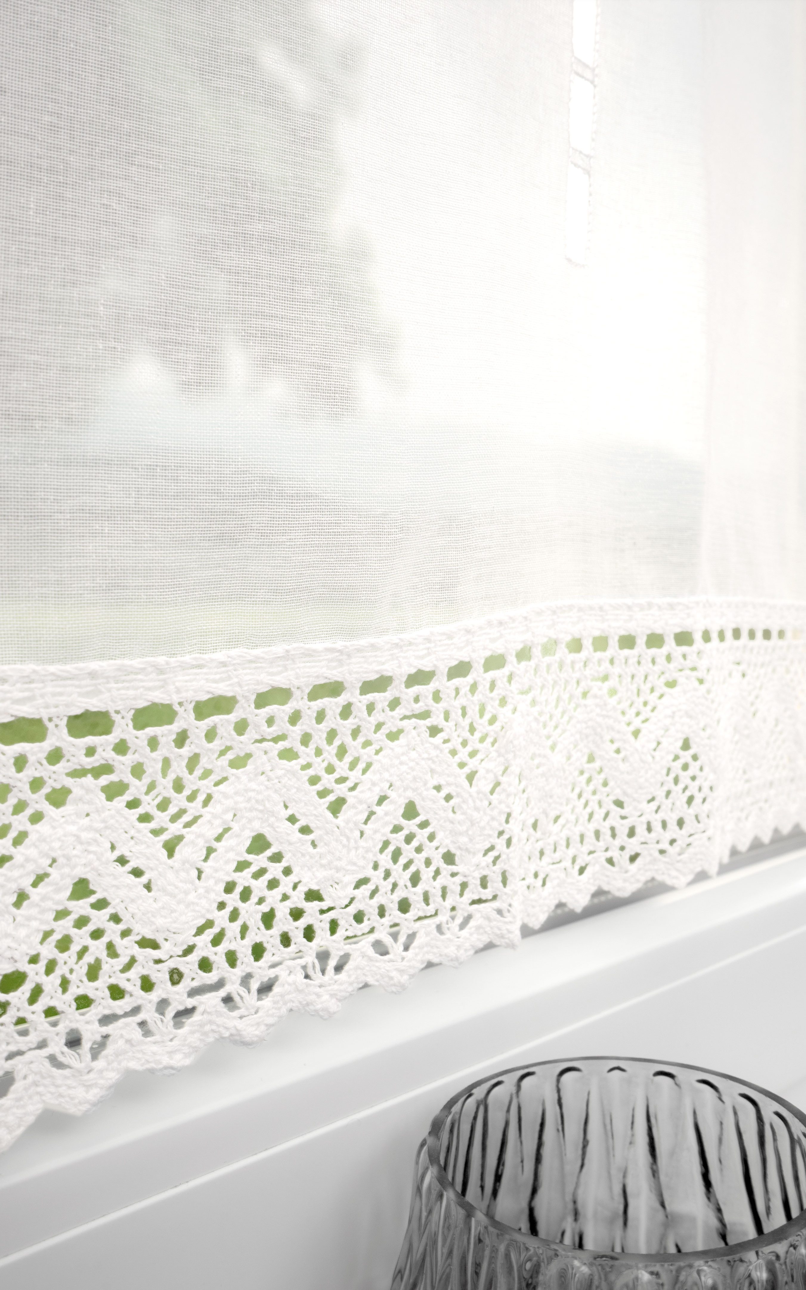 LYSEL® Scheibengardine Landhaustraum (1 St), halbtransparent, HxB 100x60cm günstig online kaufen