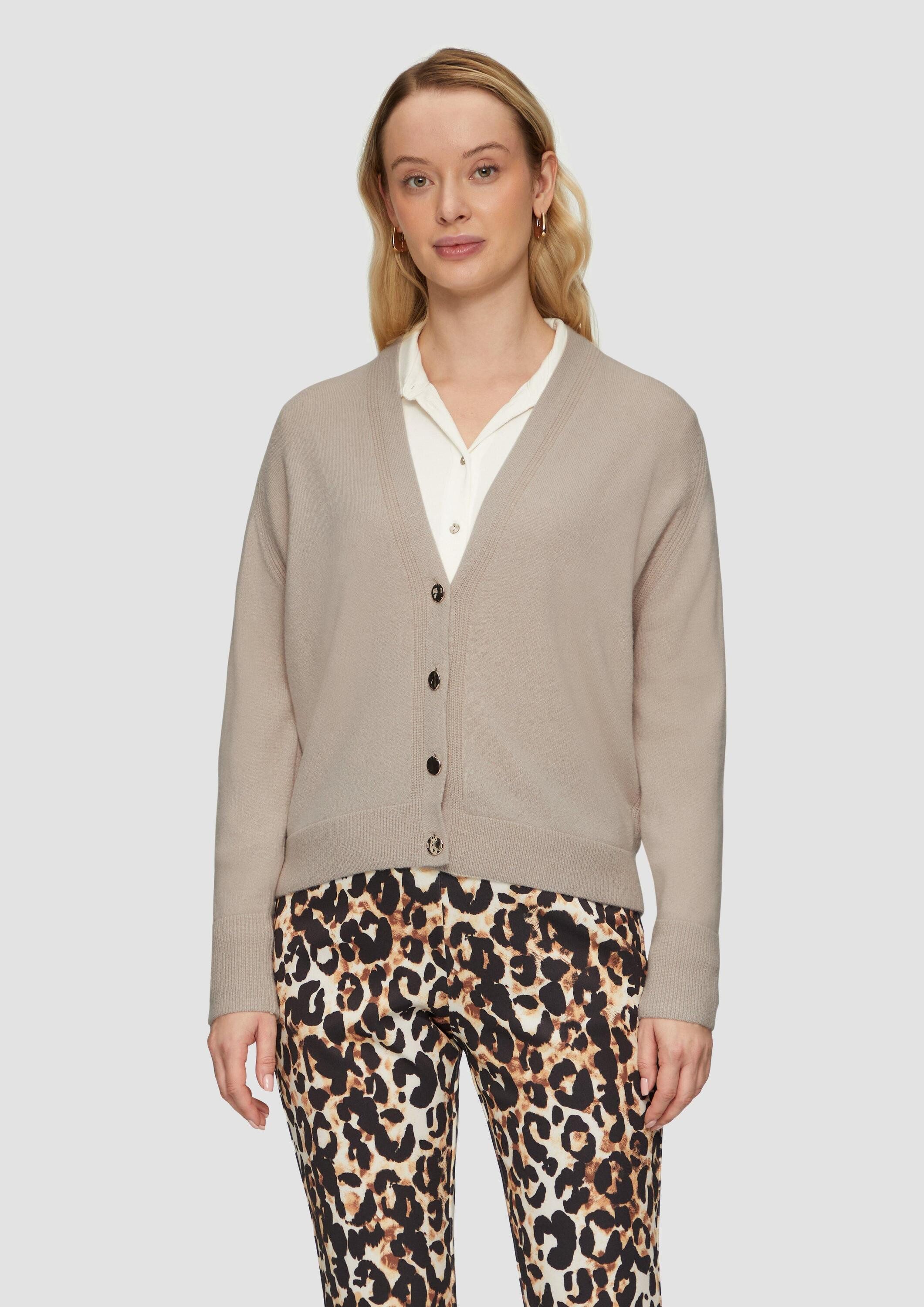 s.Oliver Cardigan Strickjacke Strickjacke aus Kaschmirmix günstig online kaufen