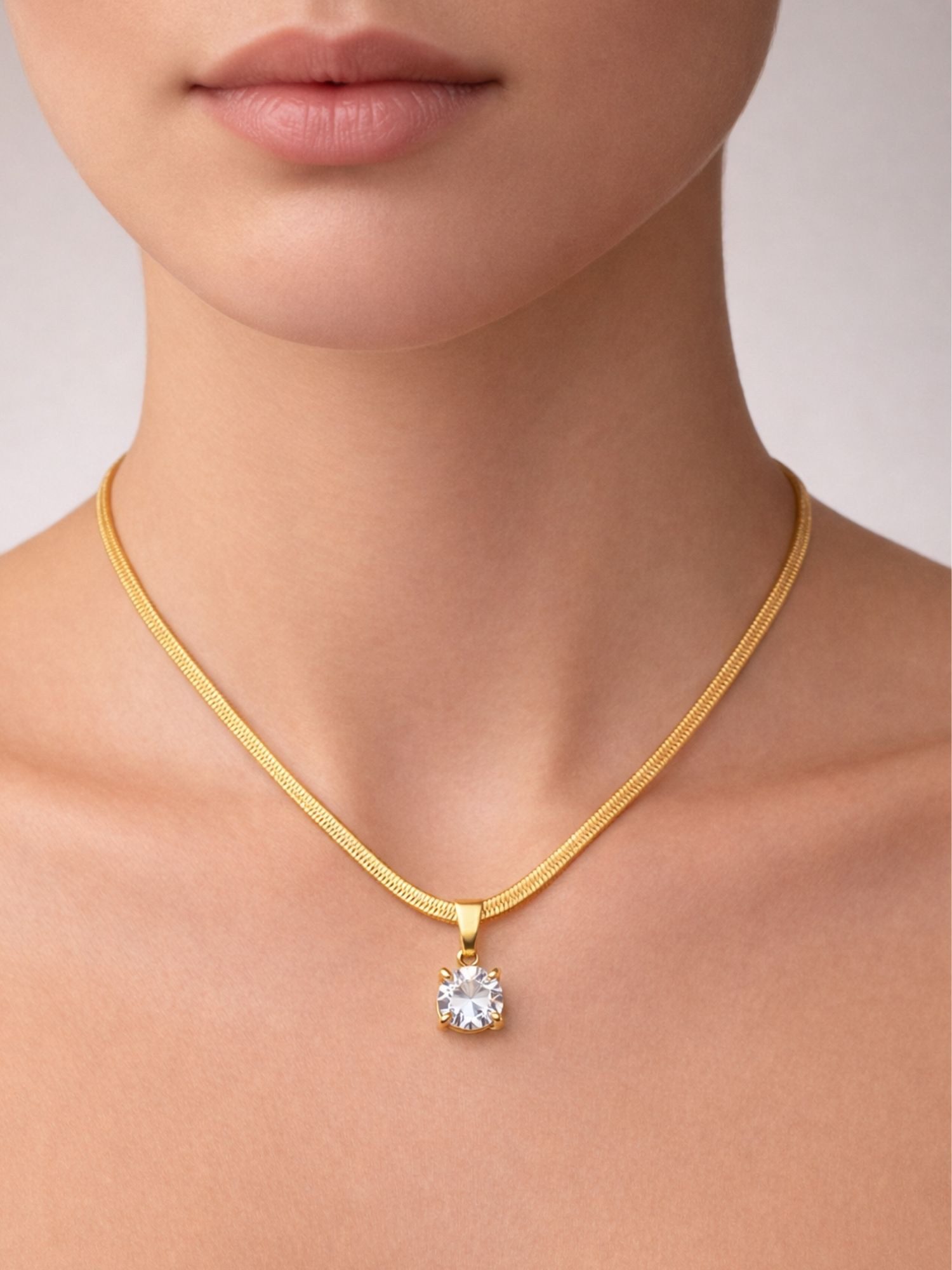 BS Schmuckdesign Schlangenkette Halskette Damen flache Schlangekette mit Zi günstig online kaufen