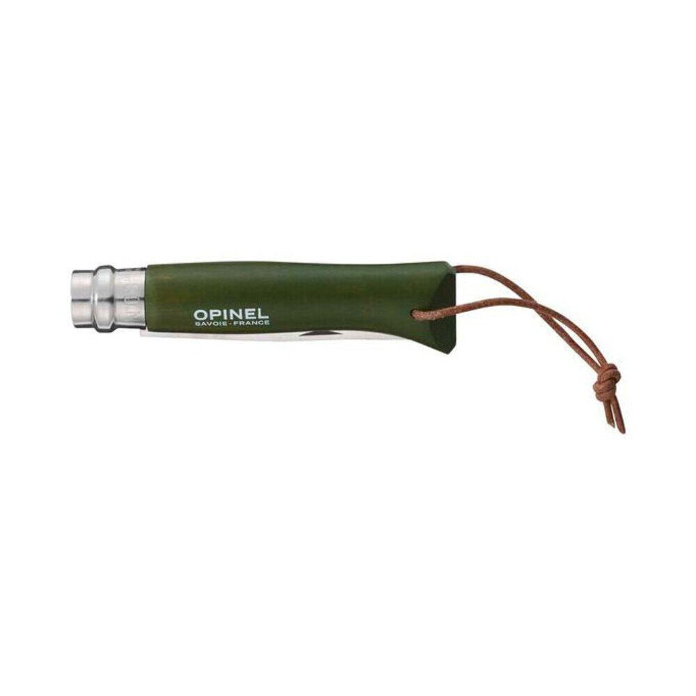 Opinel Taschenmesser Taschenmesser N°08 8,5 cm Baroudeur khaki, Taschenmesser, martensitischer Stahl, grün