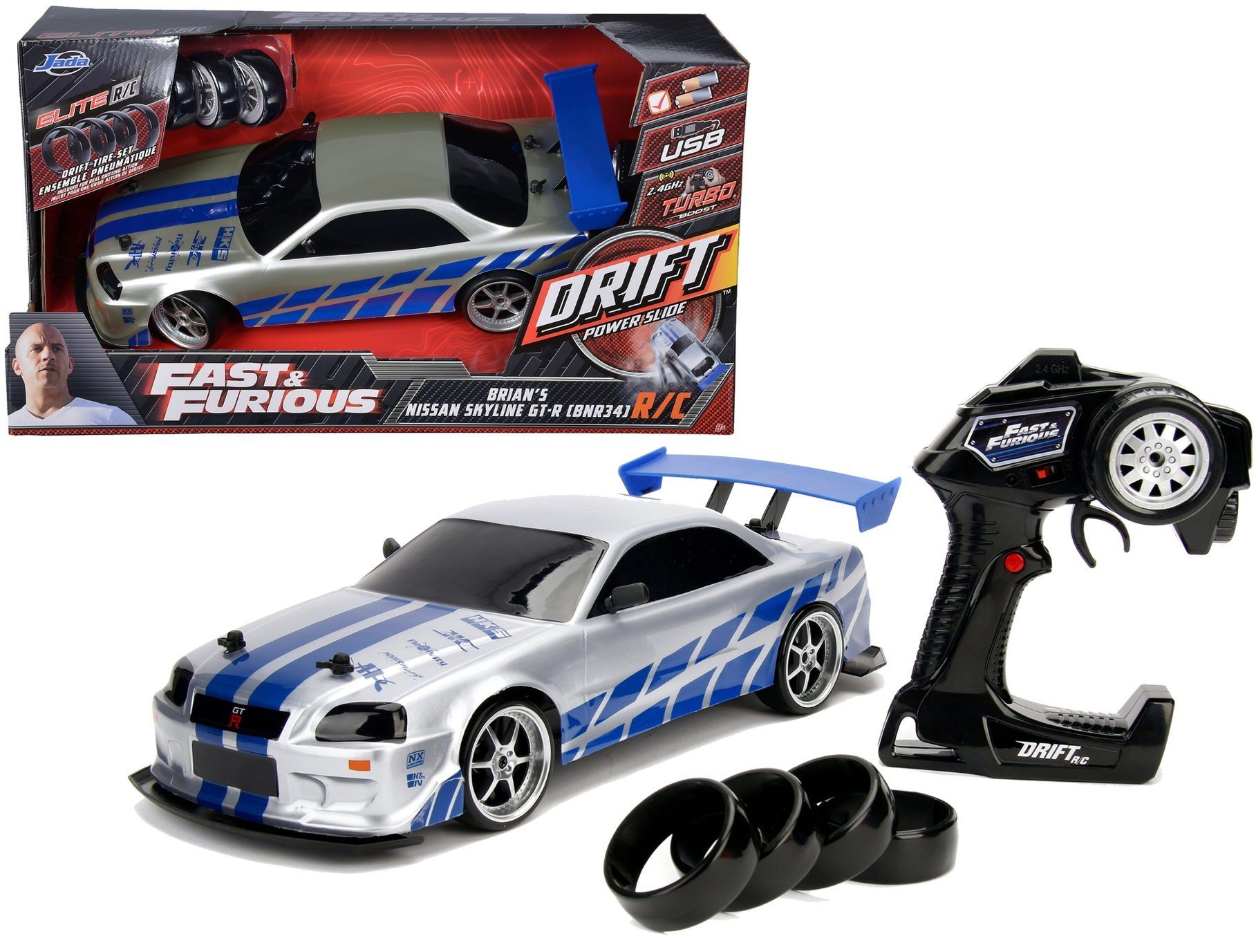 JADA RC-Auto ferngesteuertes Auto RC Fast & Furious Nissan Skyline GTR 2532 günstig online kaufen