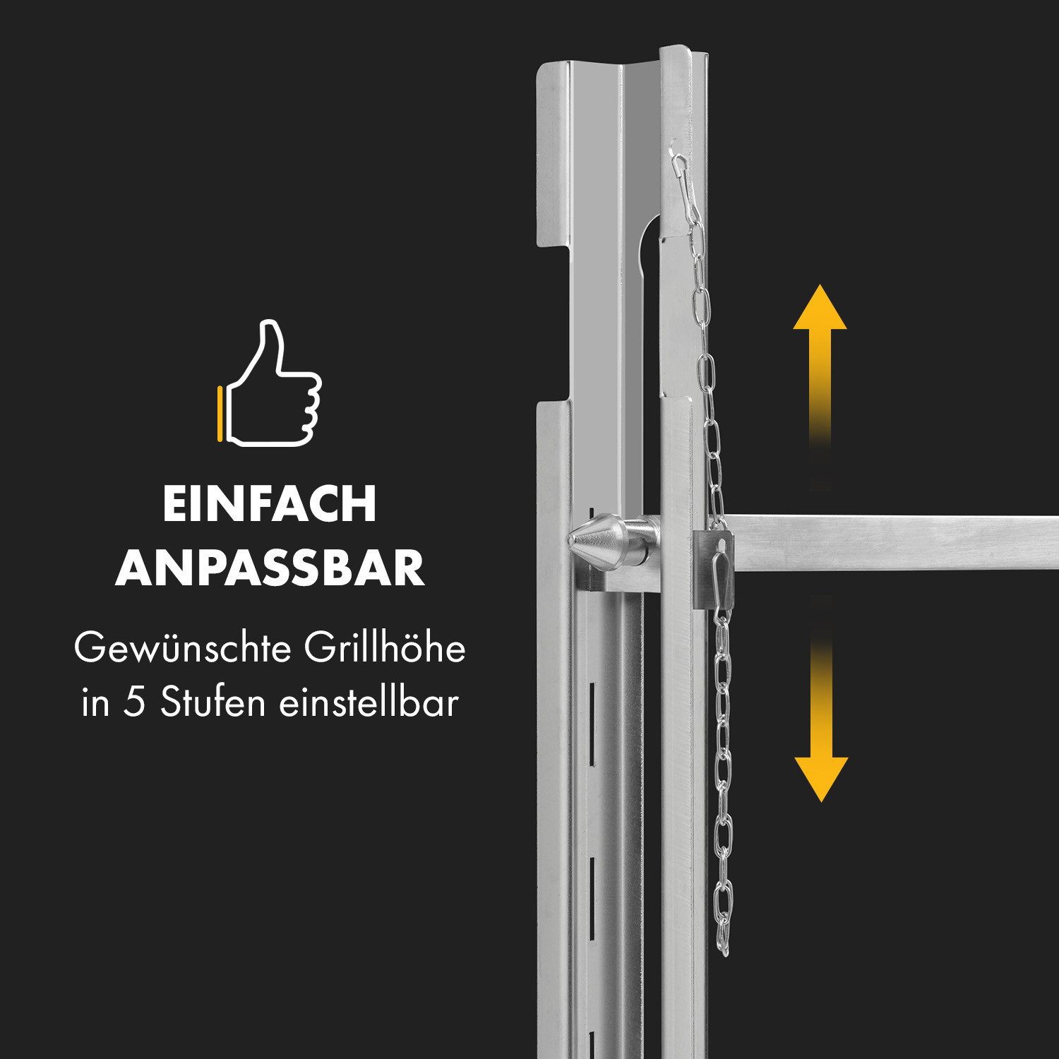 Klarstein Grillspieß Sauenland Survivor (Set), Grillspieß mit Motor Grill Drehspieß mit Motor Spanferkel Grill