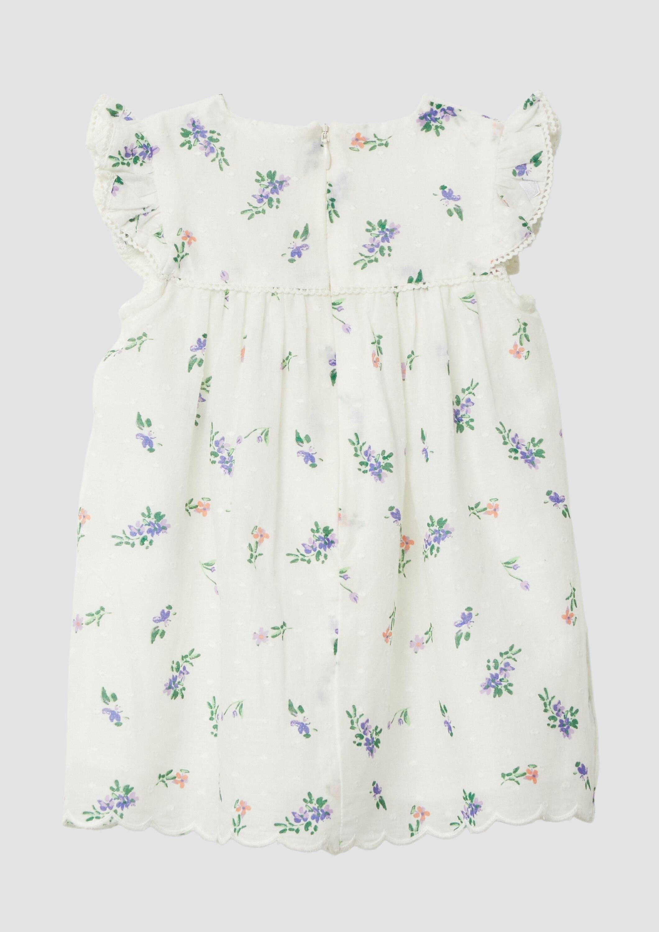 s.Oliver Minikleid Kleid Kurzes Kleid mit All-over-Print und Zierkante