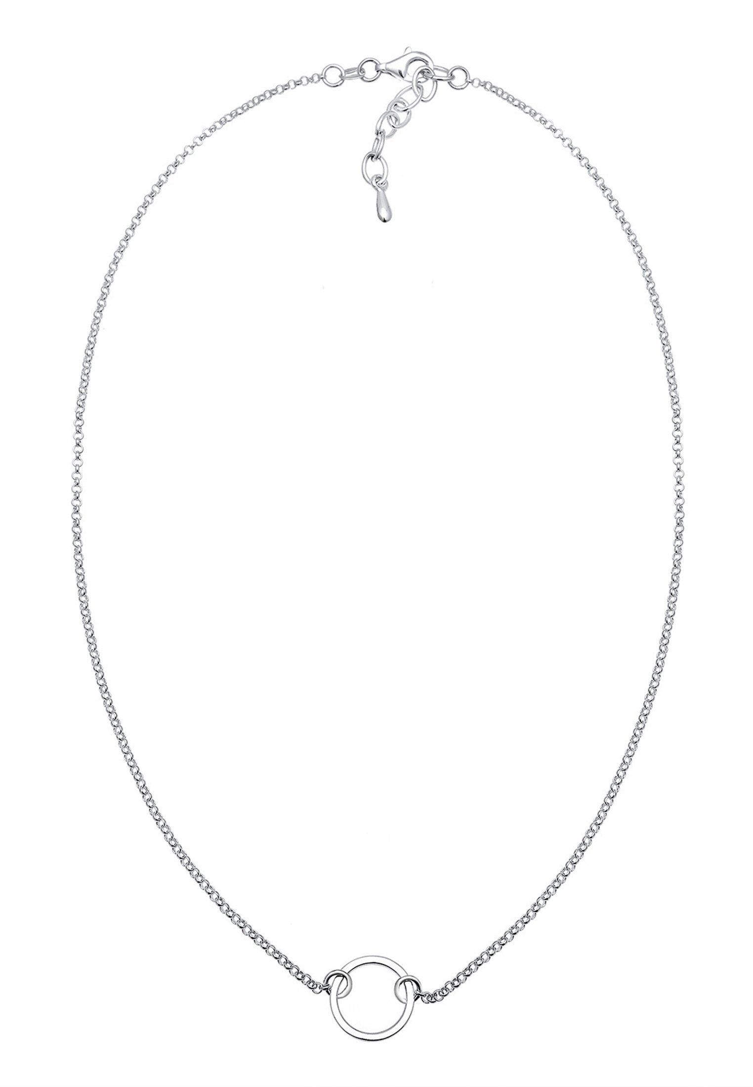 Elli Collier Choker Anhänger Kreis Rund 925 Silber