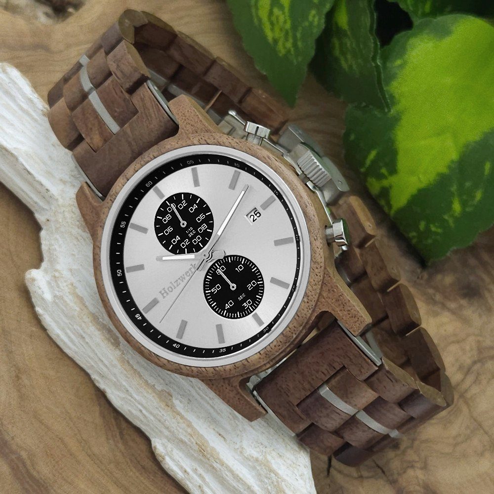 Holzwerk Chronograph GRONAU Herren Holz Armband günstig online kaufen
