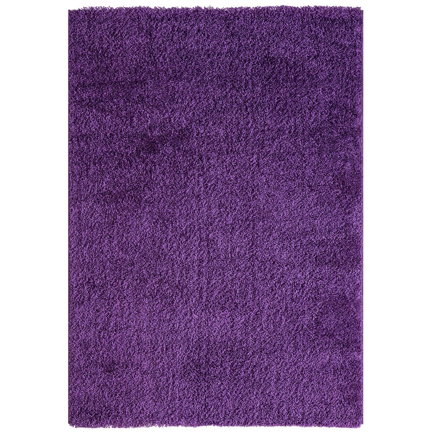 Vimoda Hochflor-Teppich Prime Shaggy Hochflor Lila Langflor Teppich Einfarb günstig online kaufen