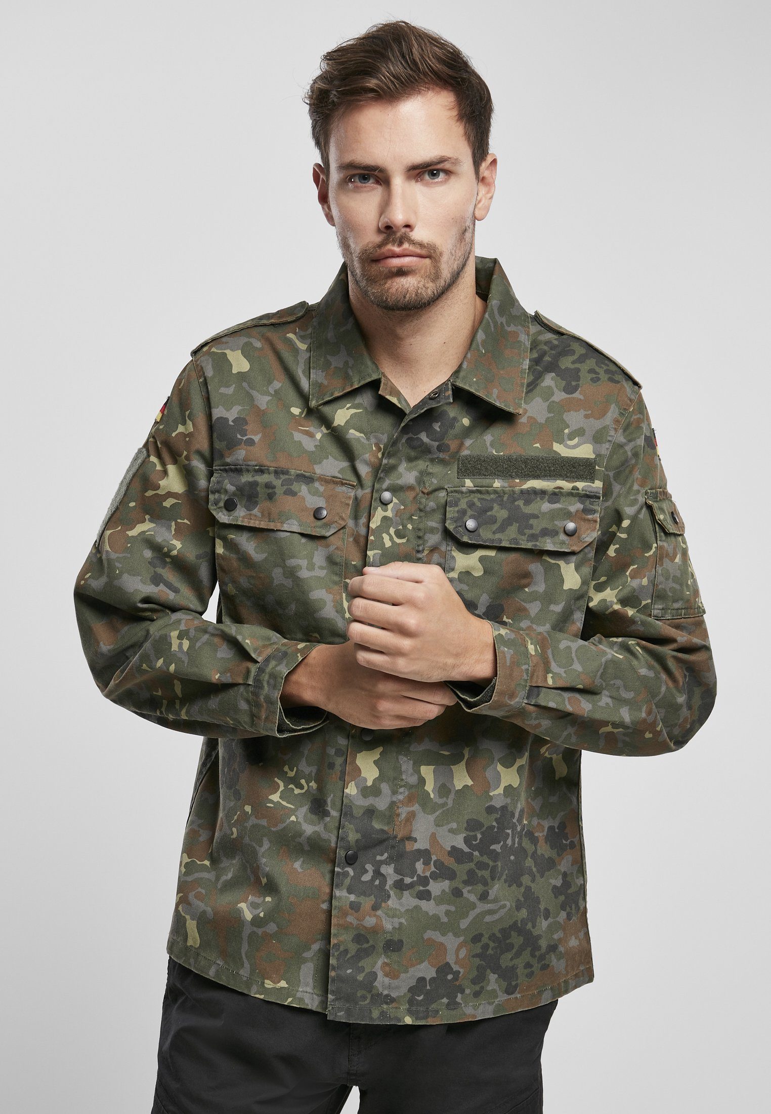 Feldbluse (1-tlg) Langarmhemd BW flecktarn Herren Brandit