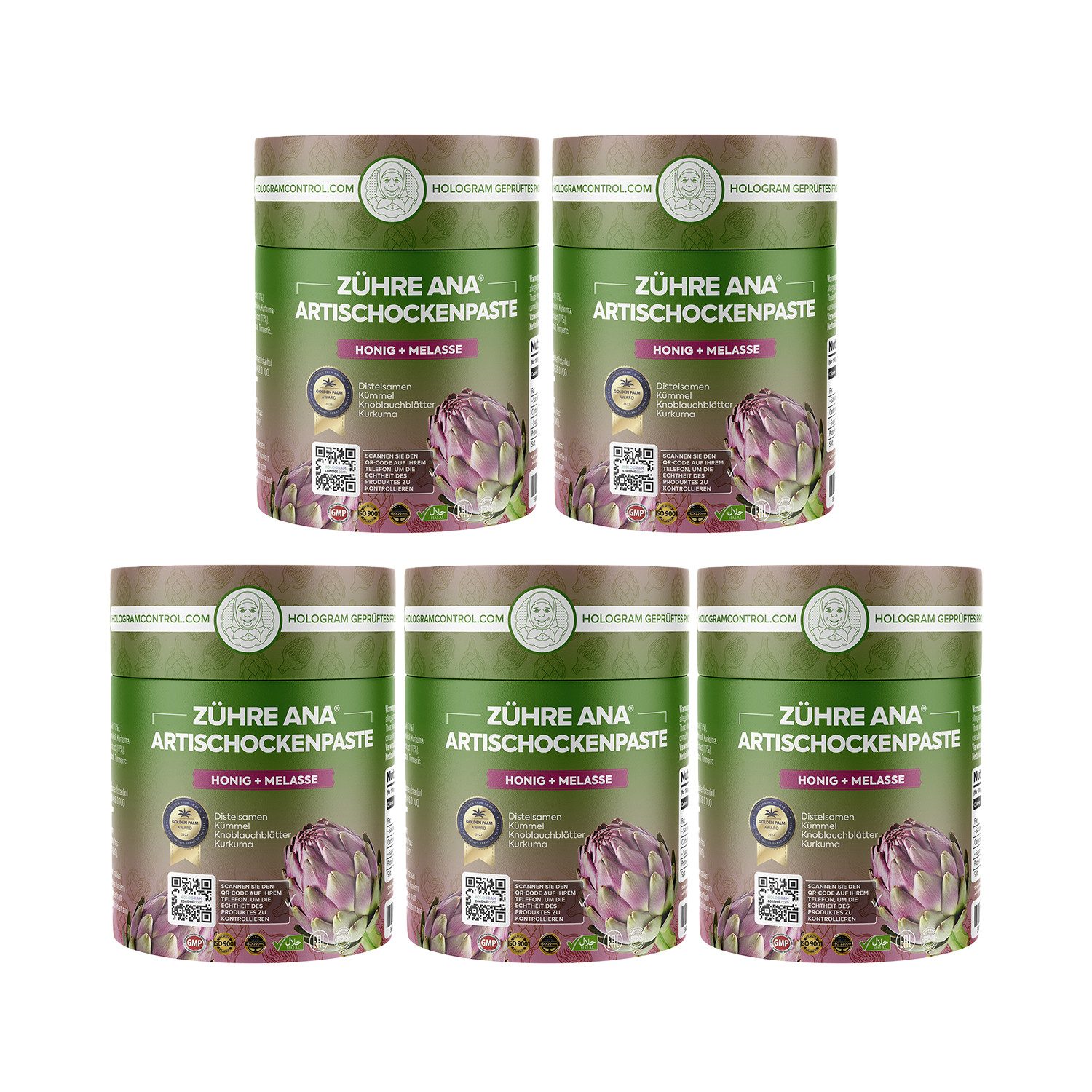 Zühre Ana® Artischockenpaste - Zusatz von Honig und Melasse Natürliche Paste Paste, 1200 g, Artischockenpaste - natürlicher Geschmack und reiche Nährstoffe