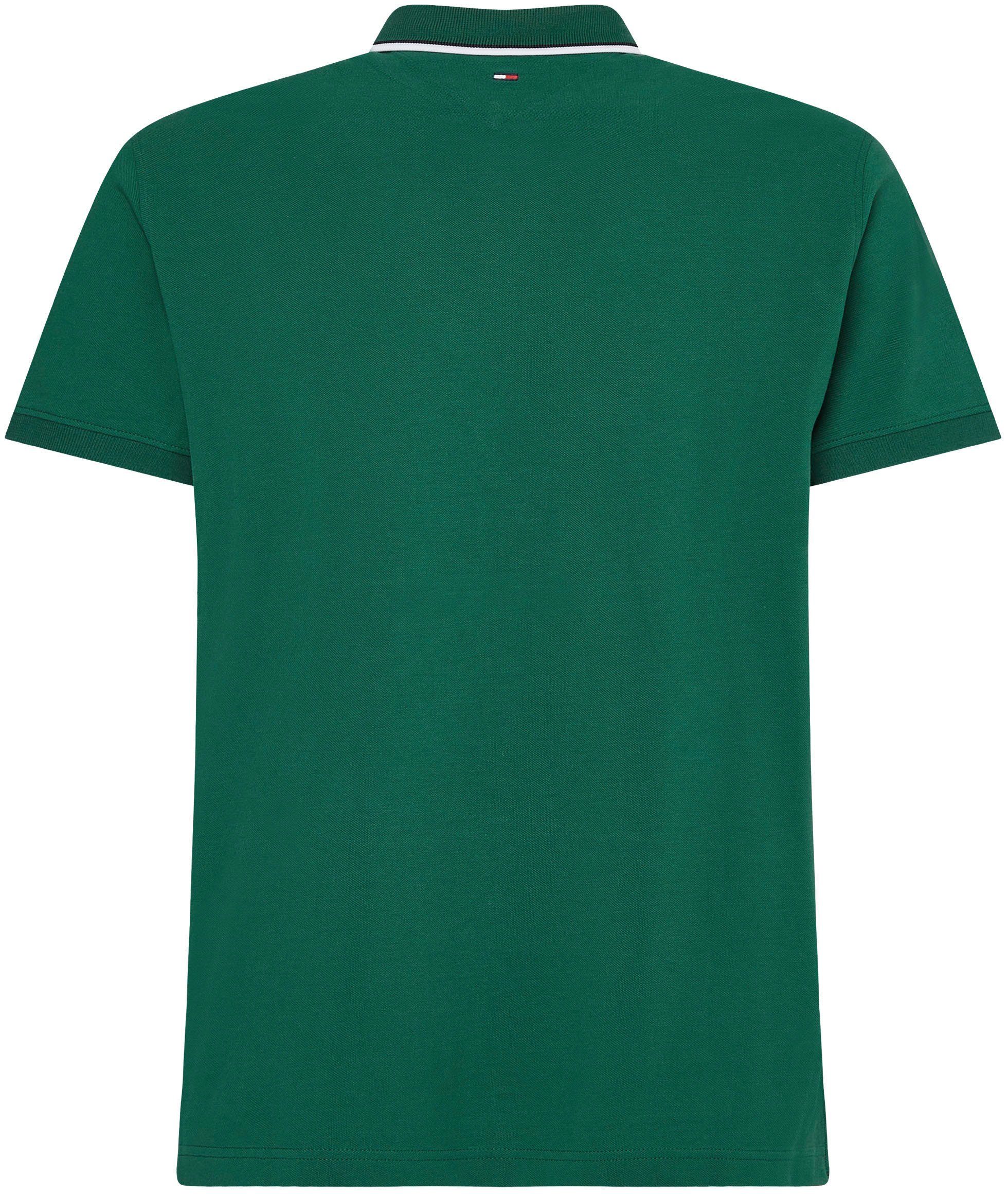 Tommy POLO Prep am Green LOVE mit Poloshirt Kragen Hilfiger REG BRAND Logotape LOGO