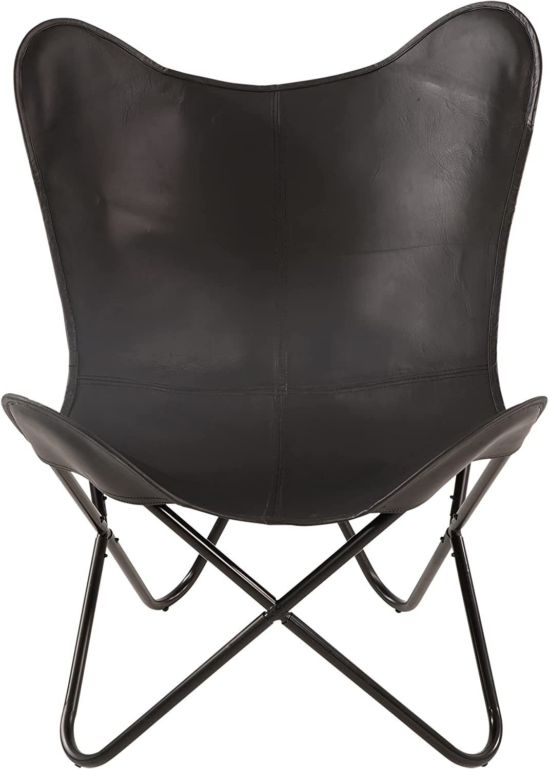 Lesli Living Cocktailsessel Schmetterlingsstuhl Buffalo schwarz Stuhl Ziege günstig online kaufen