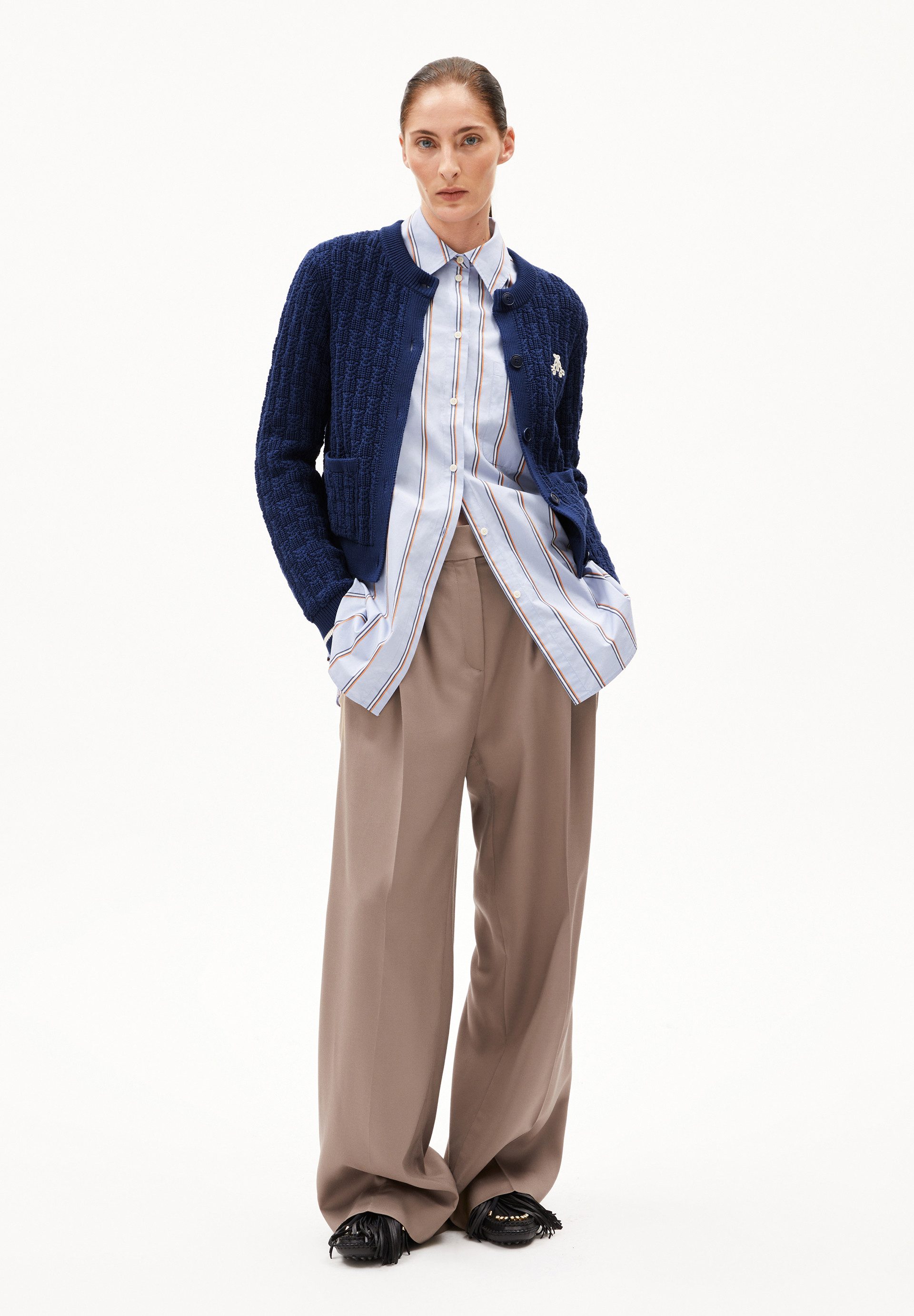 Armedangels Cardigan JULIAANAS STRUCTURE Strickjacke aus Bio-Baumwolle (Sli günstig online kaufen