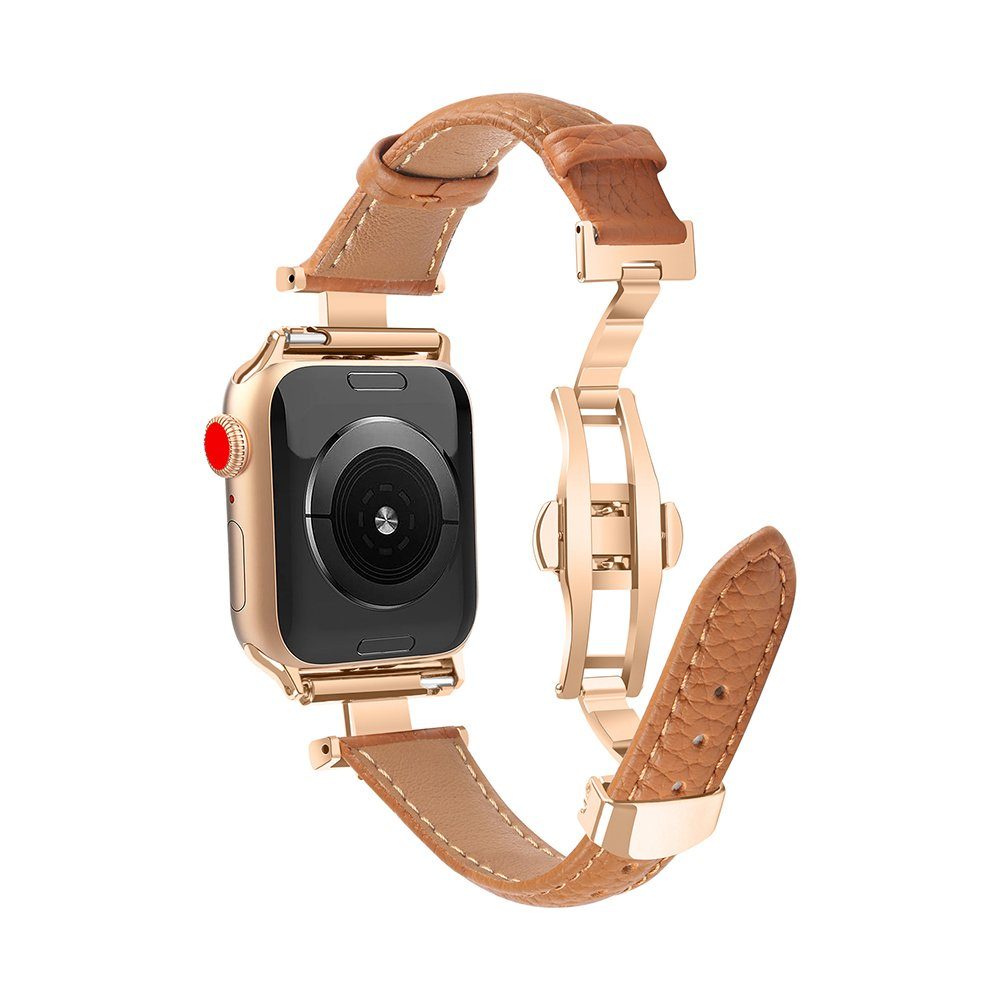 FELIXLEO Uhrenarmband Armband Watchfür iWatch Apple Lederarmband mit Series Ultra