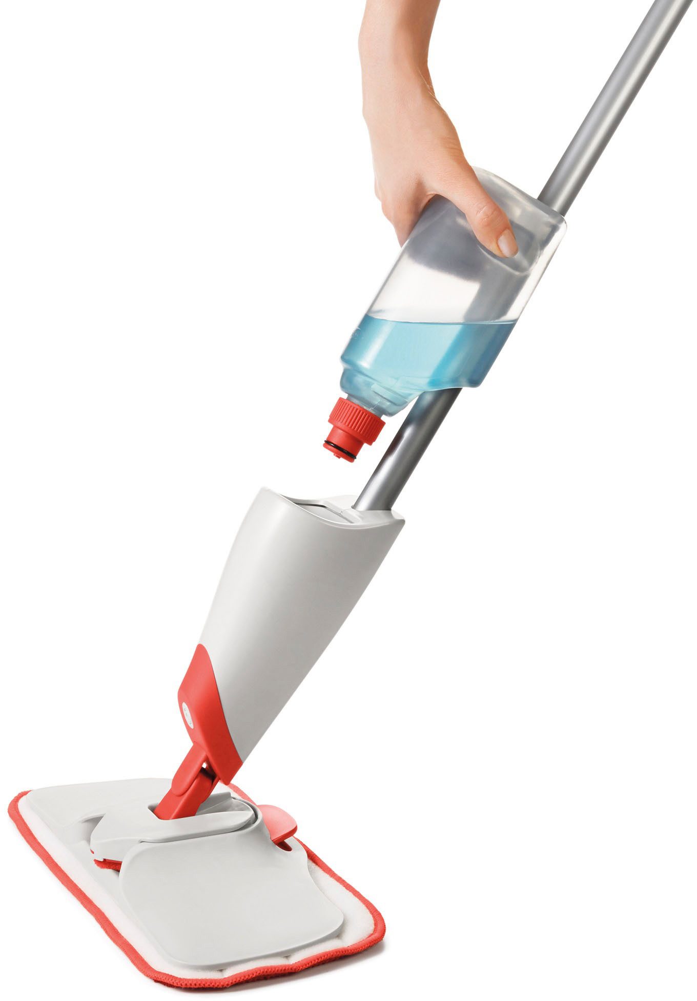 OXO Good Grips Bodenwischer-Set, Mikrofaser-Sprühmopp mit herausziehbarem Schrubber
