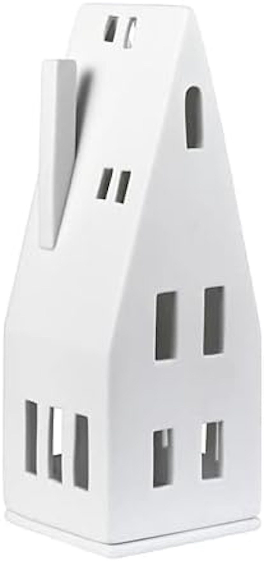 Räder Design Teelichthalter Räder Lichthaus Spitzdach aus Porzellan 20 cm Weiß