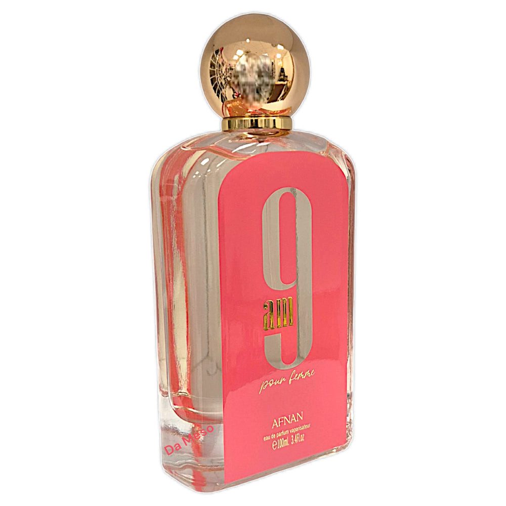 Afnan Duft-Set 9 AM Pour Femme Eau de Parfum 100ml + Parfümzerstäuber (leer) Set