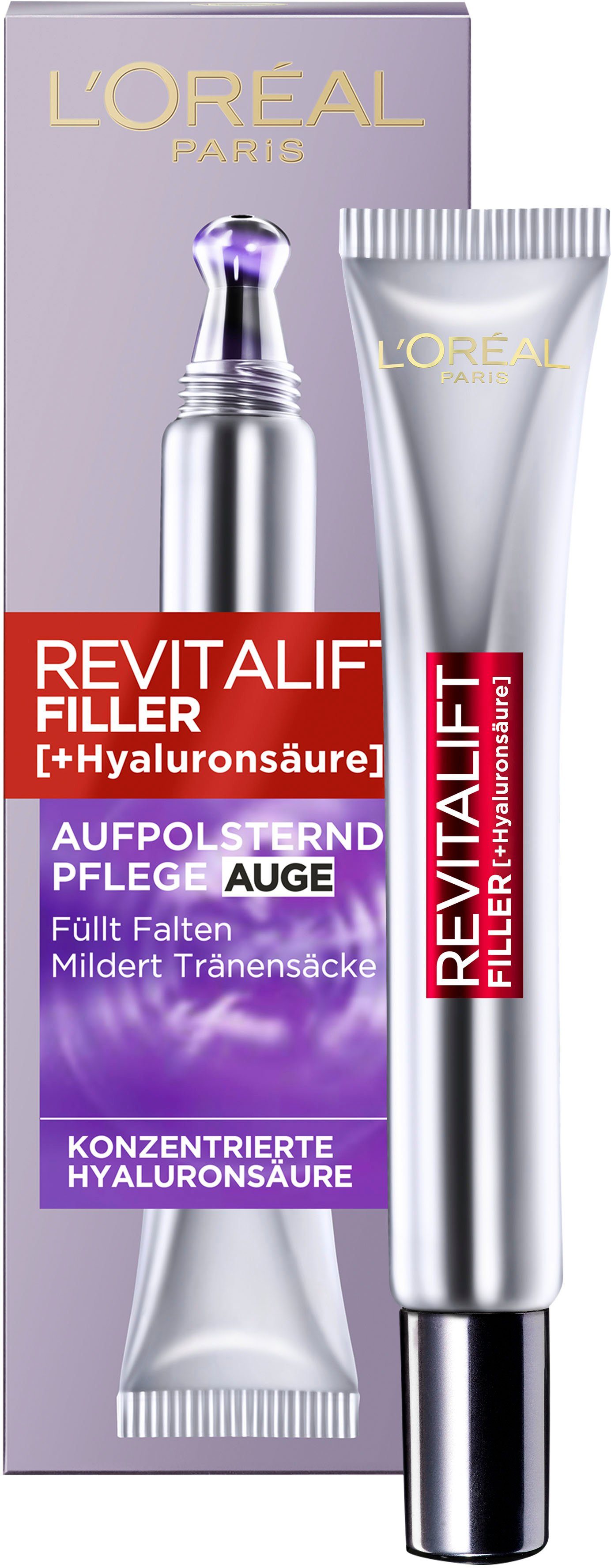 L'ORÉAL PARIS Augencreme RevitaLift Filler Auge, mit Hyaloronsäure