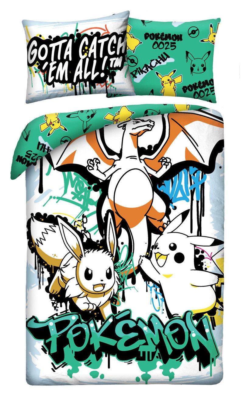 Halantex Kinderbettwäsche Pokémon Bettwäsche Ver. 18 140 x 200 cm / 70 x 90 cm