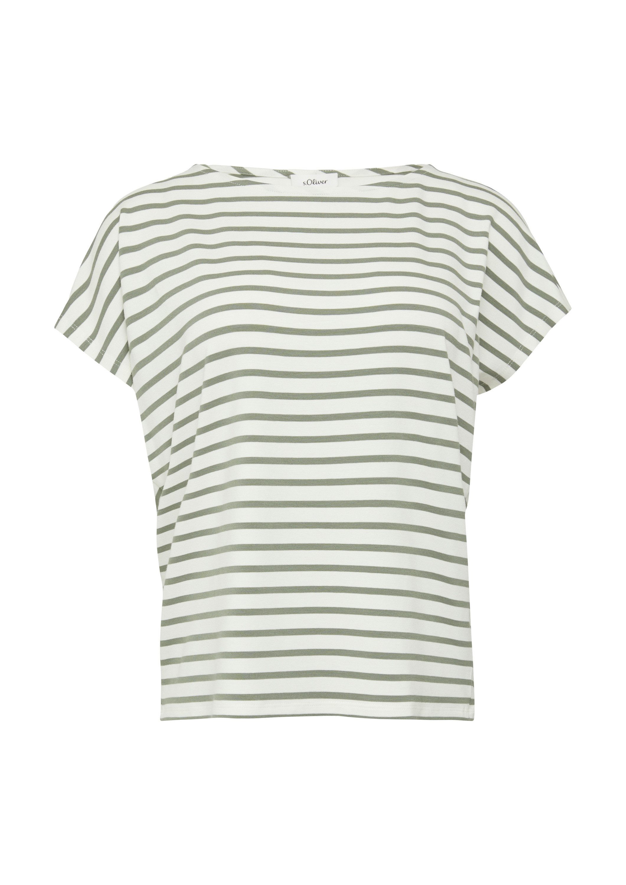 s.Oliver Kurzarmshirt T-Shirt T-Shirt aus Viskosestretch im Relaxed Fit günstig online kaufen