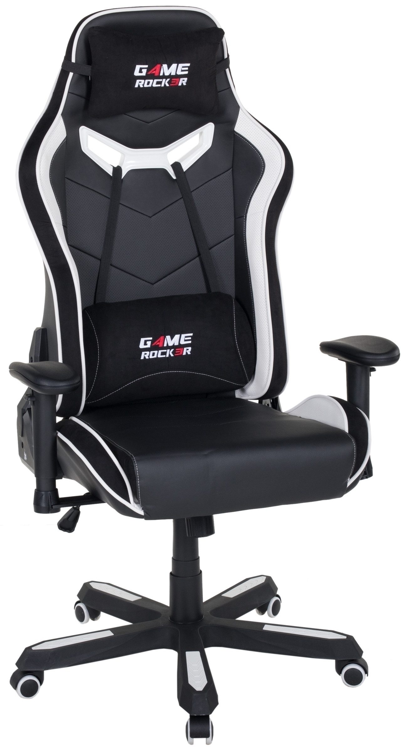 Duo Collection Gaming-Stuhl Game-Rocker, 150kg belastbar, in schwarz / weiß - 72x128x72 (BxHxT)