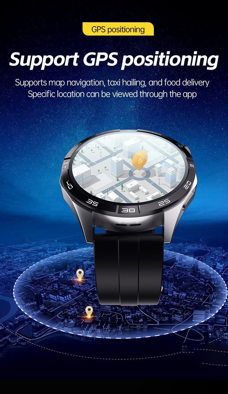 Zevelora Herren's 750mAh Fitness-Tracker Telefonfunktion IP67Wasserdicht Smartwatch (3,5 cm/1.4 Zoll, Android/iOS), mit Herzfrequenz-, Blutsauerstoff- & Gravitätssensor beste funktions