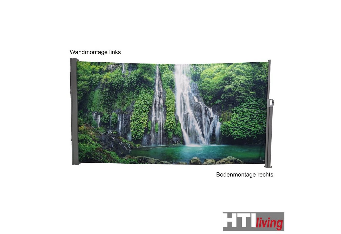 Thumbnail - HTI-Living Seitenmarkise Seitenmarkise Wasserfall links (Stück, 1-St., 1 Seitenmarkise) Sichtschutz Windschutz
