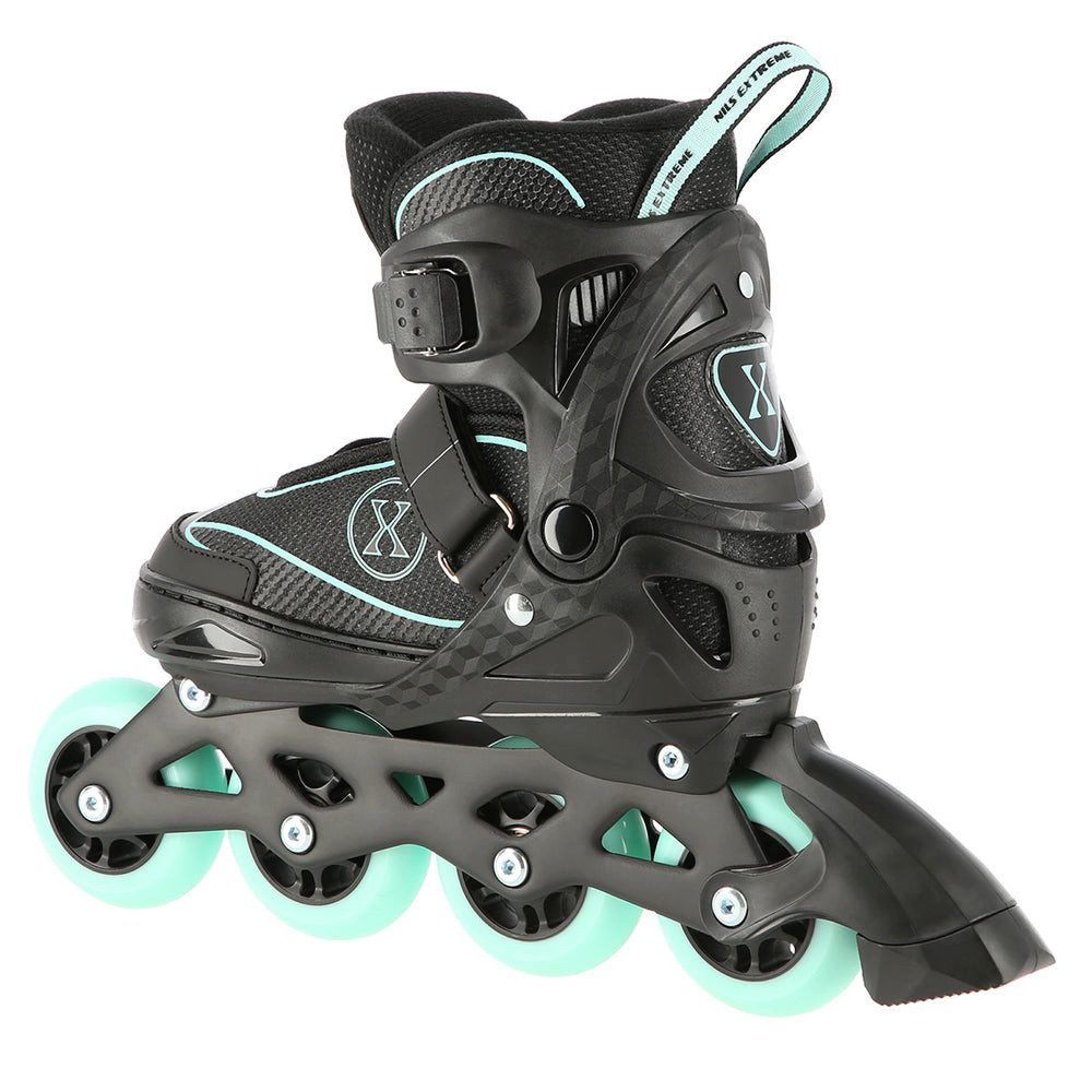 NILS EXTREME Inlineskates Inliner Rollschuhe Speedskates, (Spar-Set, 2-St., 35-38), verstellbar, ABEC 7, Alu-Schiene, belüftet