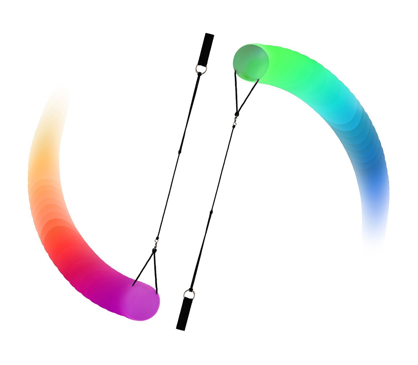 PRECORN LED Blinklicht LED Poi Leuchtpoi Schwingen Bauchtanz mehrfarbig