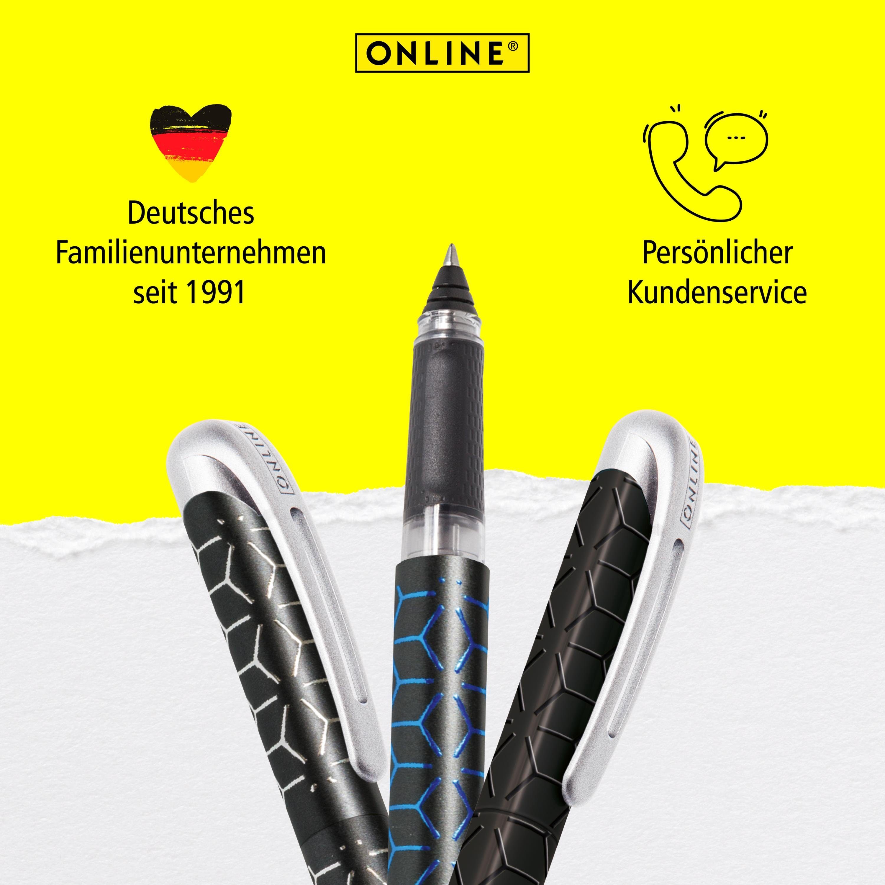 Pen College in hergestellt Online ergonomisch, Schule, Tintenpatronen-Rollerball, Blue für ideal Tintenroller Style die Deutschland