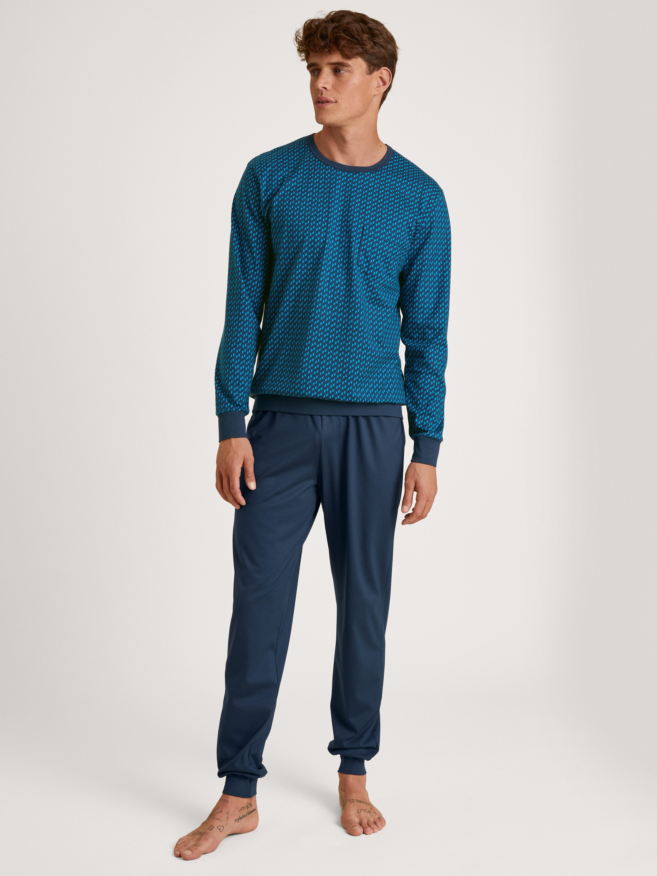 CALIDA Pyjama Relax Imprint Herren (2 günstig online kaufen