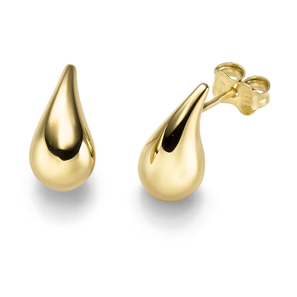 Schmuck Krone Paar Ohrstecker Paar Ohrstecker Tropfen 13x6,7mm aus 585 Gelb günstig online kaufen