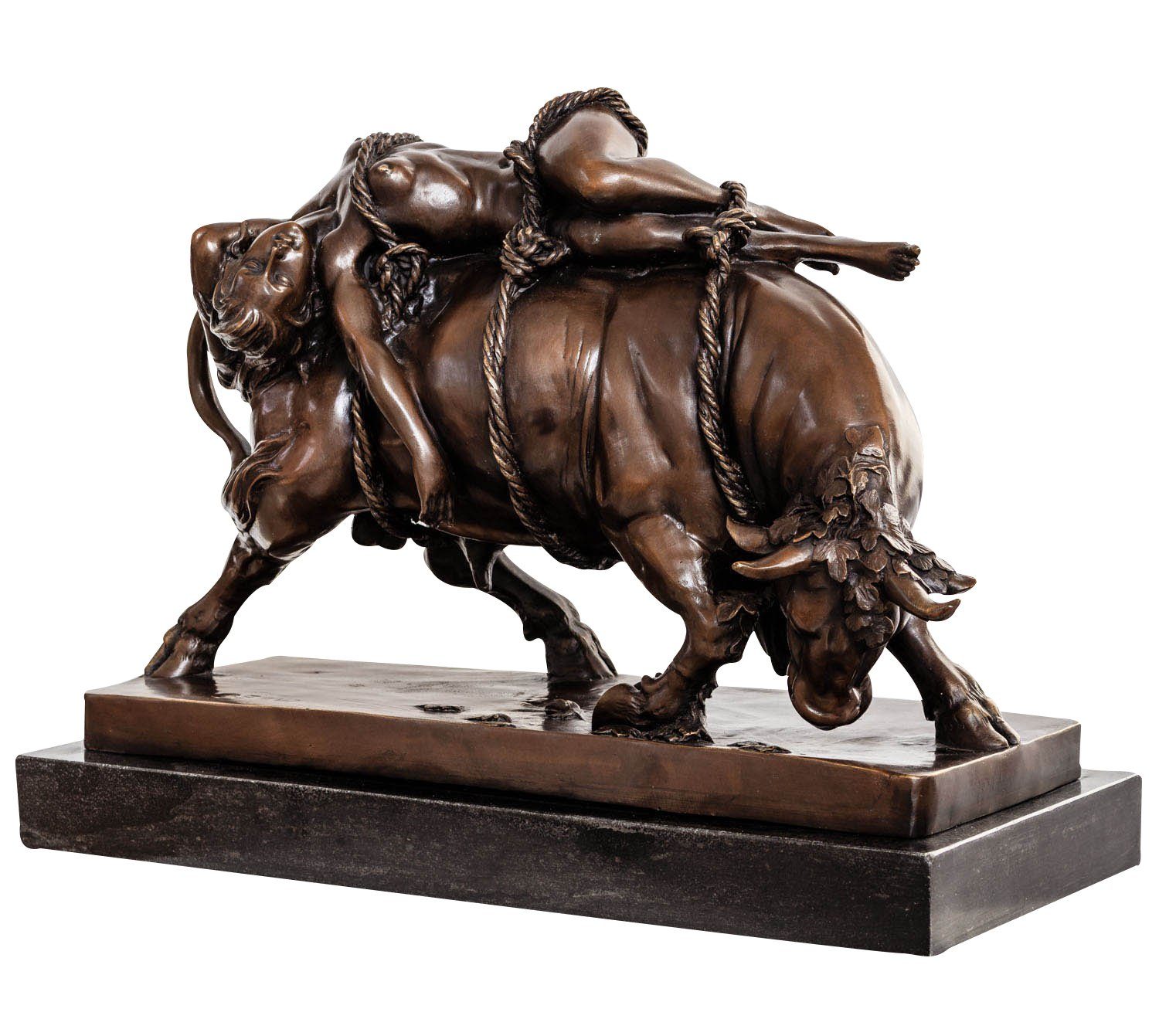 Aubaho Dekoobjekt Bronzeskulptur Europa Stier nach Marcel Debut Stil Bronze Figur Skulpt