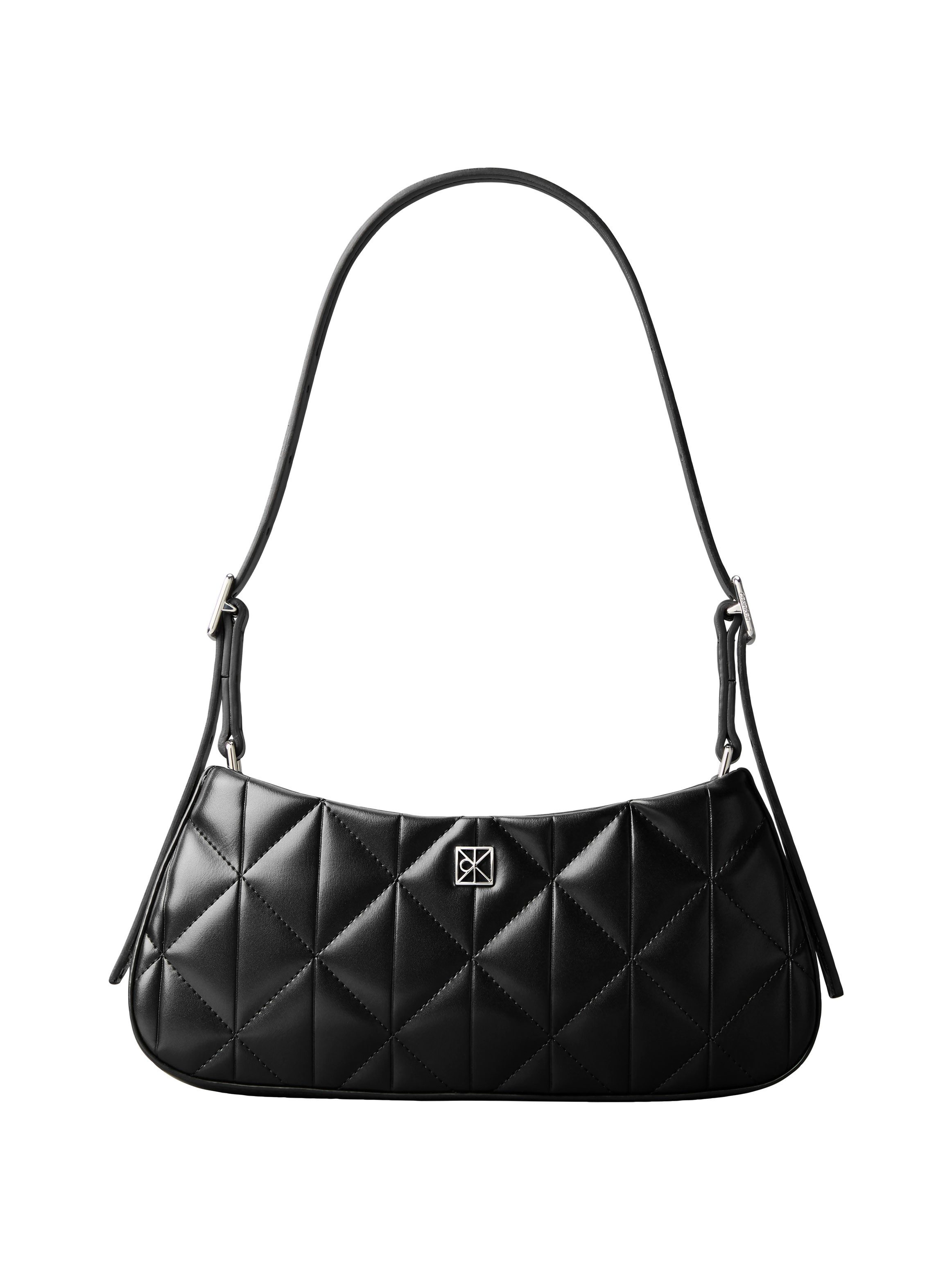 Calvin Klein Schultertasche QUILTED SM SHOULDER BAG, Damen Henkeltasche, Handtasche, Umhängetasche in gestepptem Look