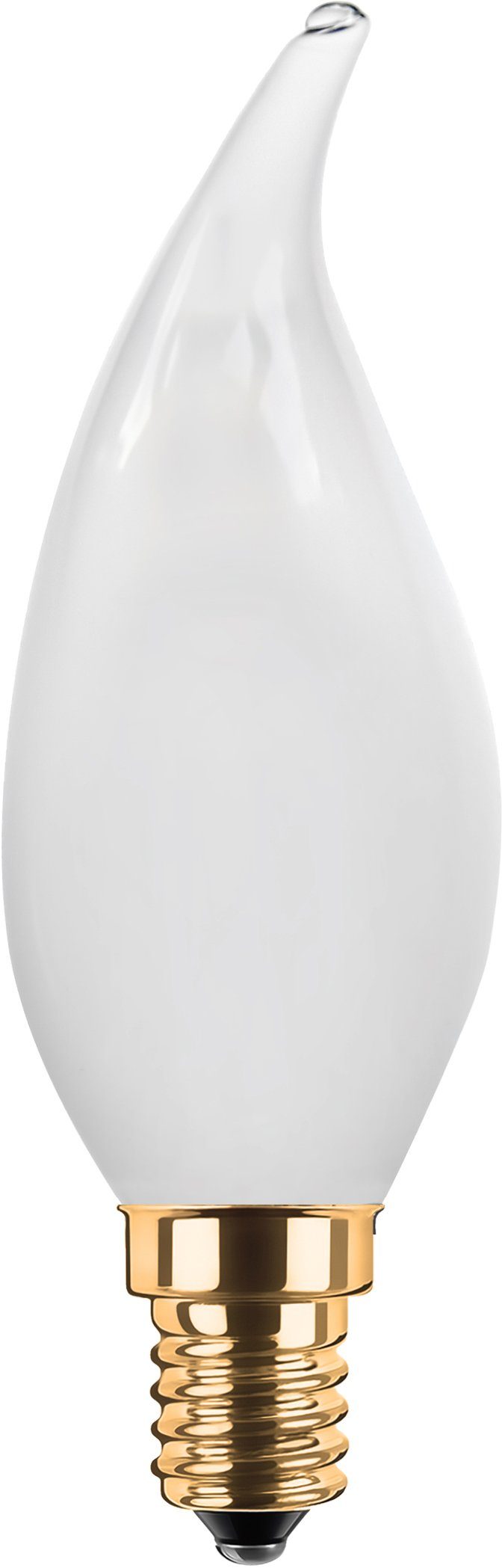 SEGULA LED-Leuchtmittel Vintage Line, E14, 1 St., Warmweiß, dimmbar, Kerze Windstoß matt, E14