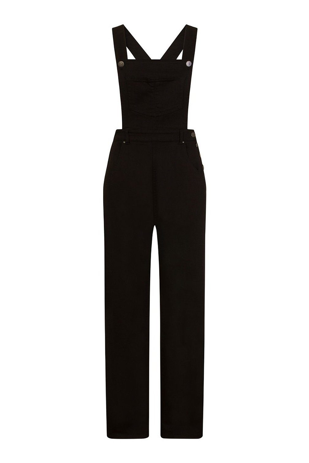 Latzhose Elly May Denim Dungaree Schwarz